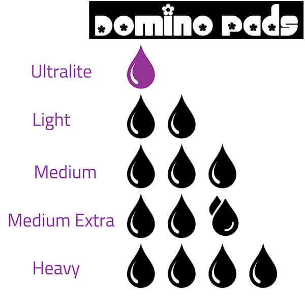absorbentes domino absorbency options ultralite
