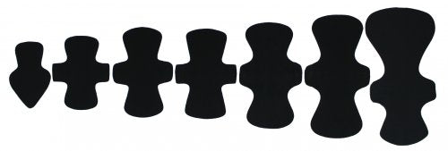 sizes and shapes of cloth pads