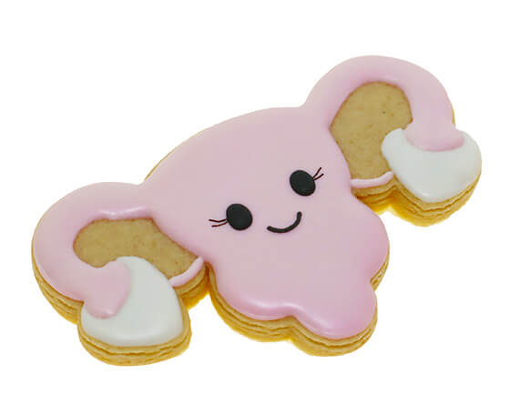 happy uterus due to well fitting menstrual cup cookie