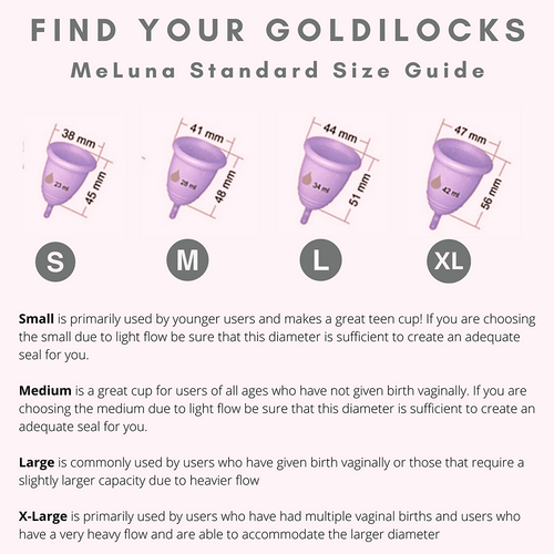menstrual cup size chart