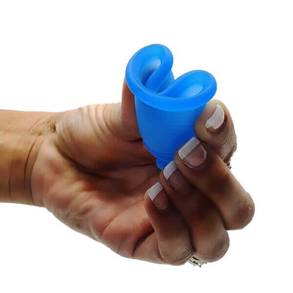 easy menstrual cup folding technique C-fold