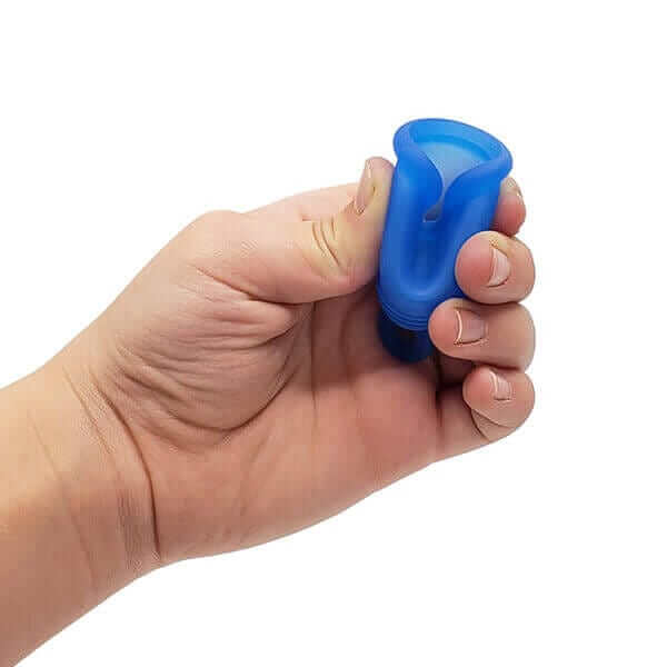 Menstrual cup punch-down fold for teens