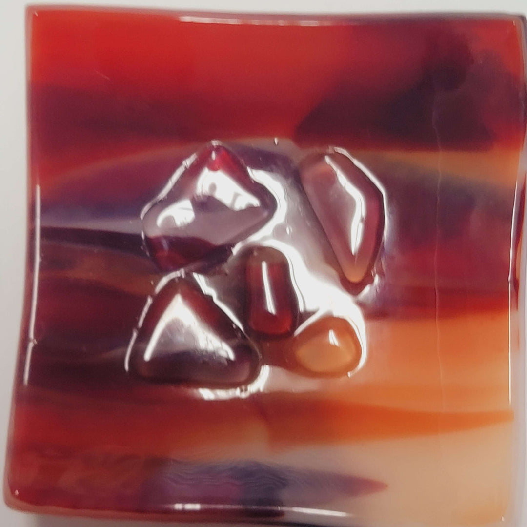 Bandeja de cristal para guardar copas menstruales Artisan