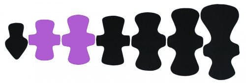 Domino Pads Variety Pack Domino Cloth Pads- Petite- "LIZZIE" Minky