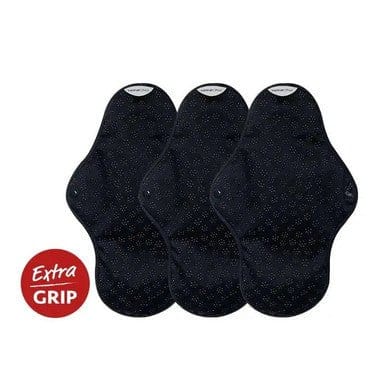 compresas de tela de la marca hannah en negro