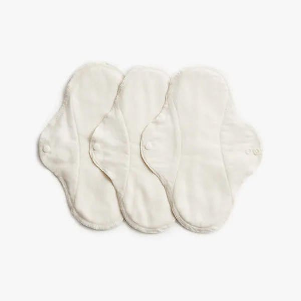 Imse Vimse REGULAR Pads 3-pack - Undyed/natural Cotton