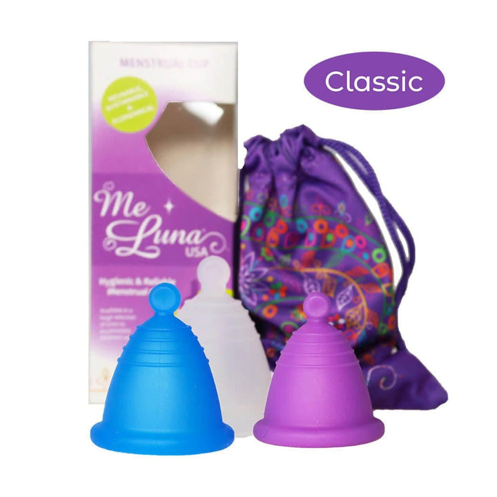 Low Cervix MeLuna Menstrual Cup (USA/FDA version) Ball Handle, Shorty, Classic