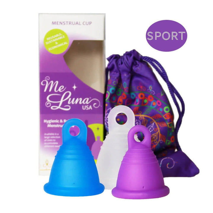 Low Cervix MeLuna Menstrual Cup (USA/FDA version) Ring, Shorty, SPORT