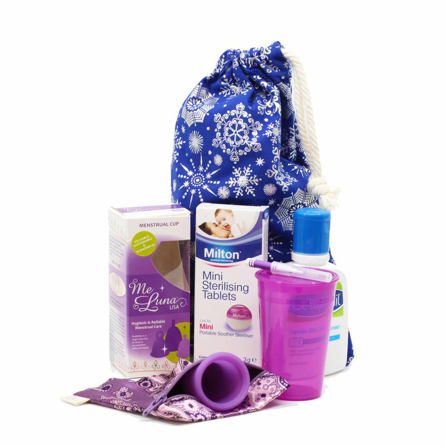 MeLuna Menstrual Cup Gift Pack with Reusable Gift Sack 