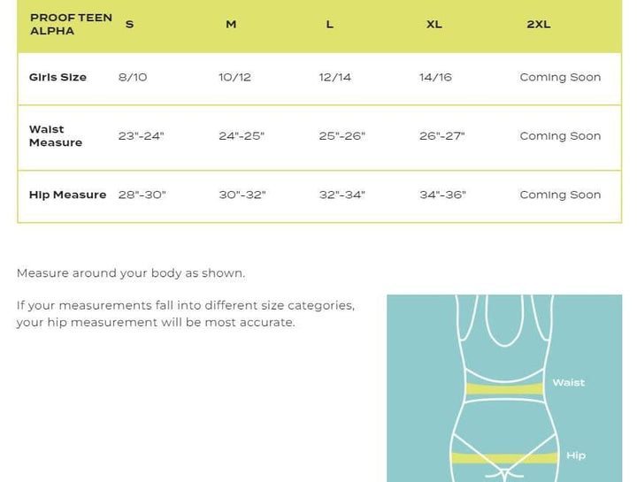 Proof Period Hipster para Adolescentes -Absorbencia Pesada