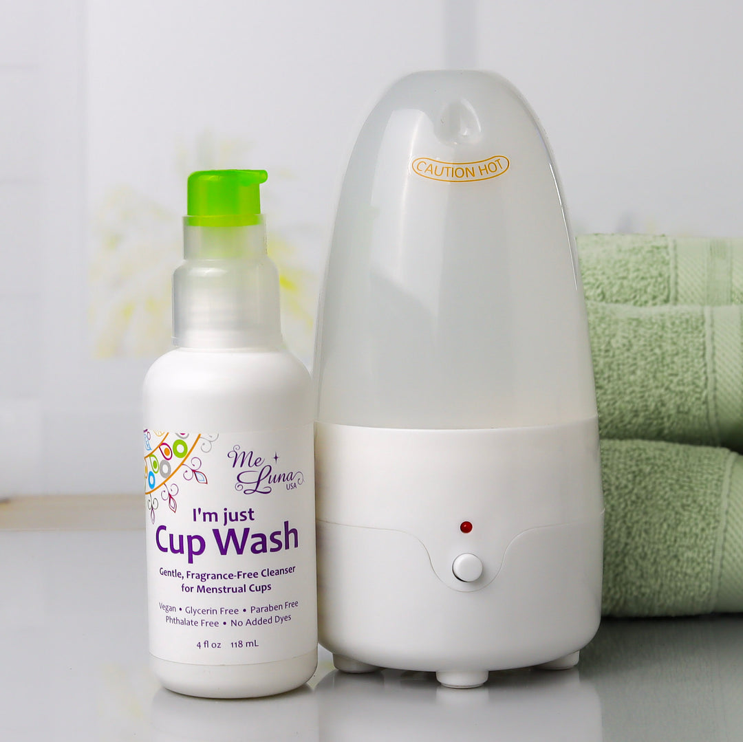 Dispositivo de desinfección por vapor para copas menstruales