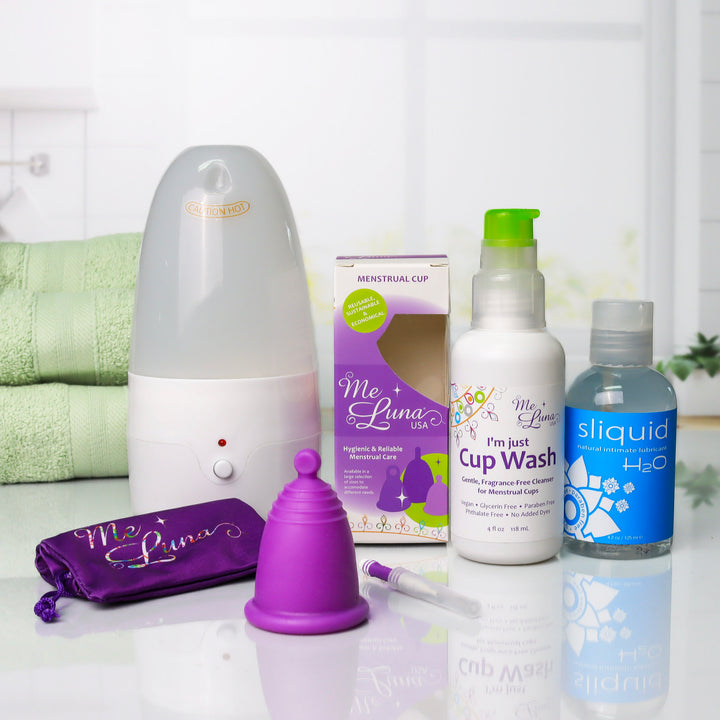 Menstrual Cup Beginner Kit | Steam Sanitizer &amp; Extras