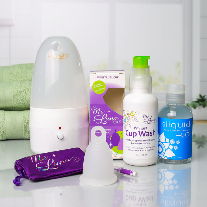 Menstrual Cup Beginner Kit | Steam Sanitizer &amp; Extras