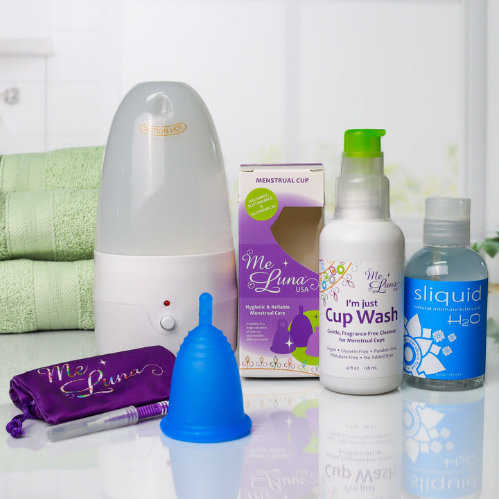 Menstrual Cup Beginner Kit | Steam Sanitizer &amp; Extras