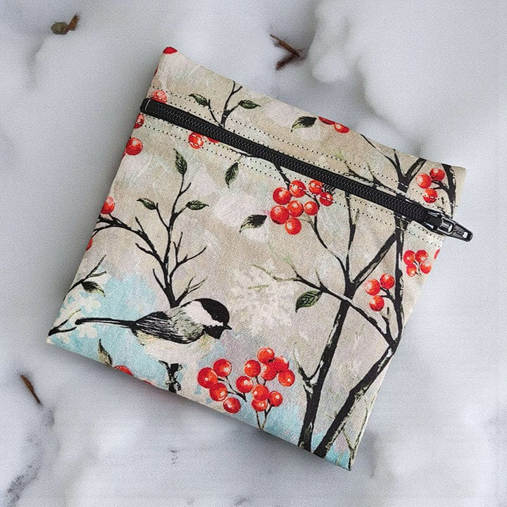 Menstrual Cup Pouch w/Zipper- Winter Themes