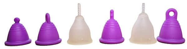 Cora menstrual cup compared side by side with low cervix MeLuna Shorty cups