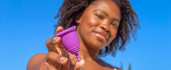 Desktop menstrual cup purple sport