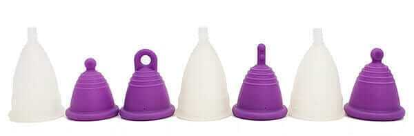 Diva Cup compared side by side with low cervix MeLuna Shorty menstrual cups
