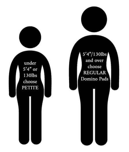 Domino Pads cloth pad sizing guideline