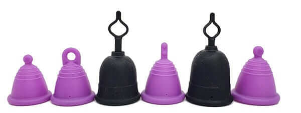Flex Cup compared side by side with low cervix MeLuna Shorty menstrual cups