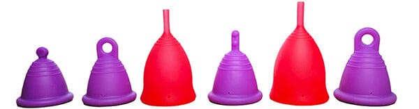 The Honey Pot menstrual cup compared side by side with low cervix MeLuna Shorty cups