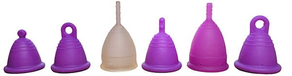 Lunette menstrual cup compared side by side with low cervix MeLuna Shorty cups