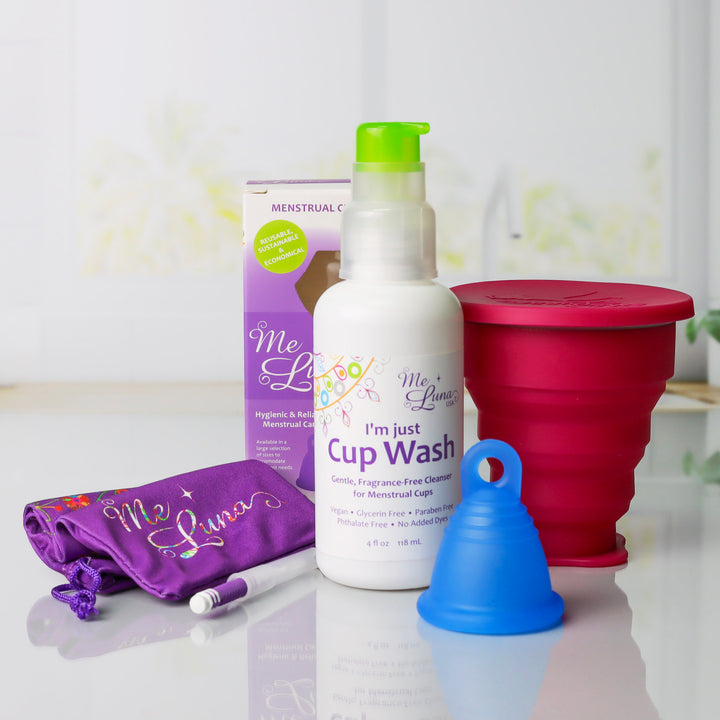 MeLuna Low Cervix Cup & Care Kit | Microwave Sanitizer
