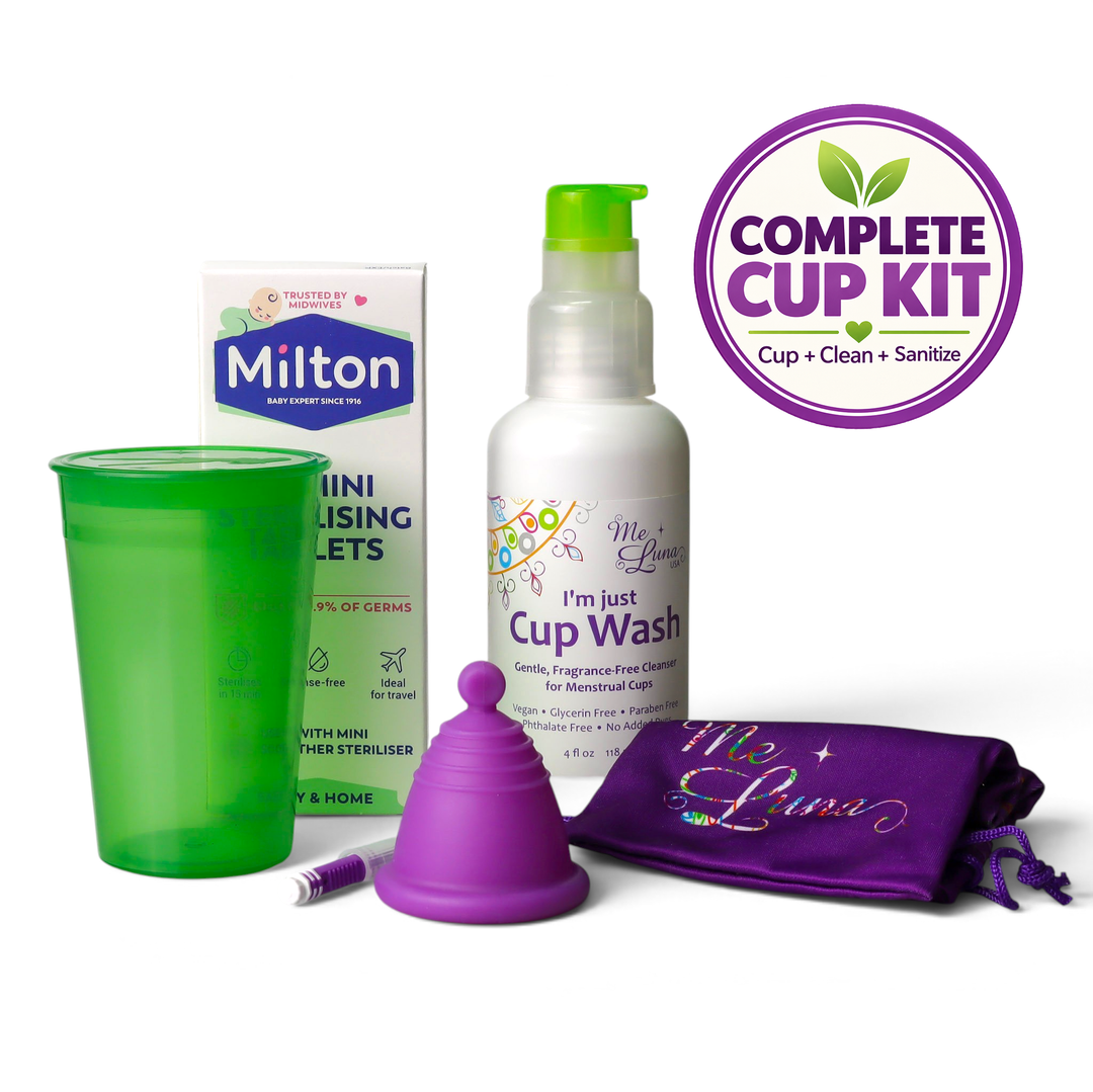 MeLuna Low Cervix Cup & Care Kit | Milton Tabs
