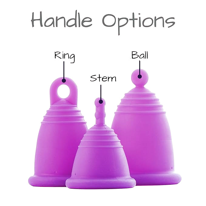 Low Cervix PURPLE Menstrual Cup Kit - Microwave Disinfection