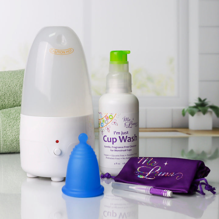 Menstrual Cup Beginner Kit | Steam Sanitizer & Extras