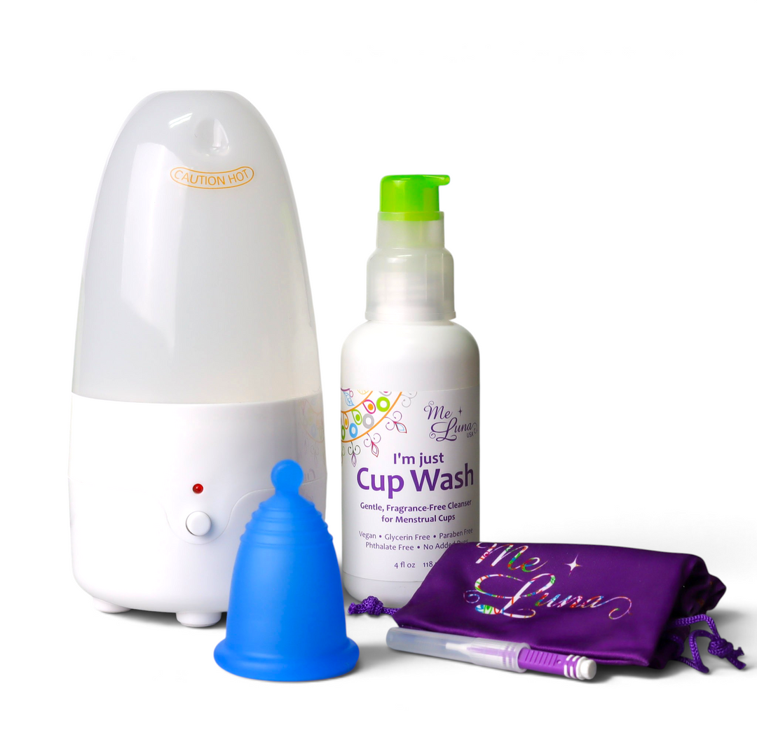 Menstrual Cup Beginner Kit | Steam Sanitizer & Extras