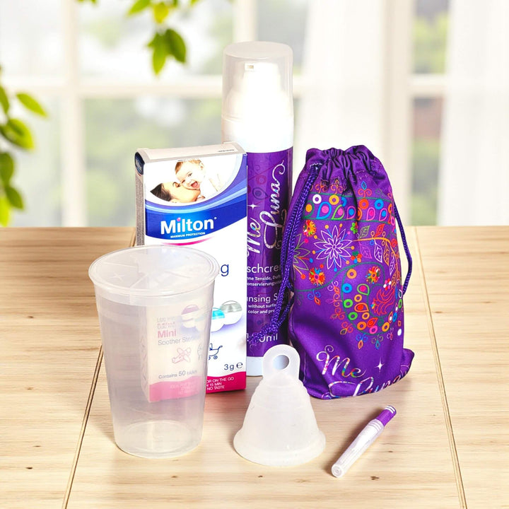 Low Cervix Colorant-Free Menstrual Cup Kit - with Milton Tabs
