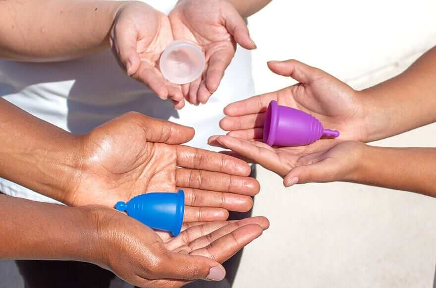 Opciones de copa menstrual por talla móvil - MeLuna