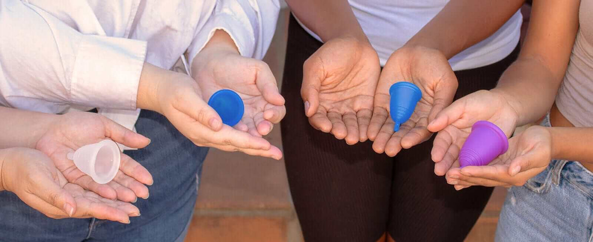 Menstrual cup choices in different sizes - MeLuna