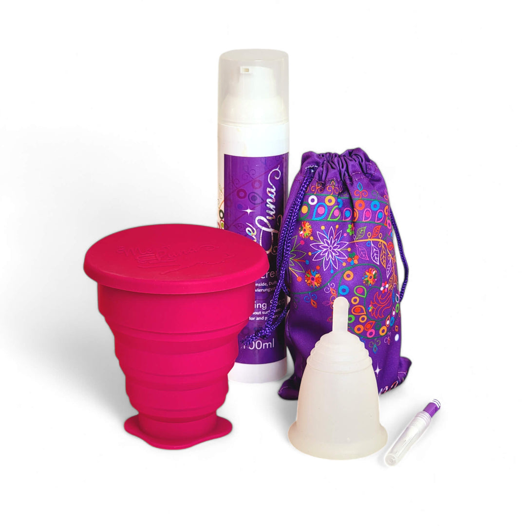 Colorant-Free Menstrual Cup Kit - Microwave Disinfection