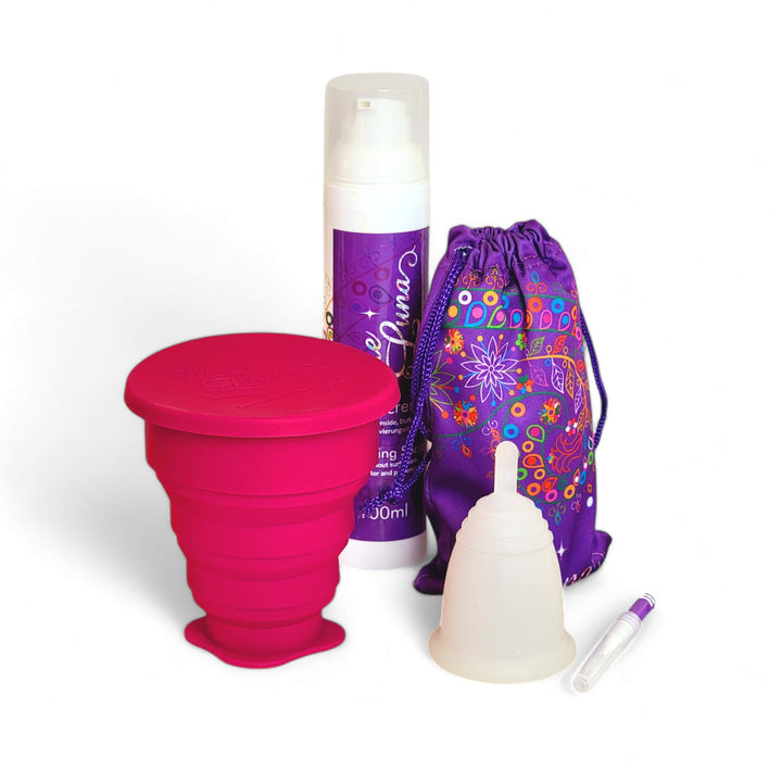 Kit de copa menstrual sin colorantes - Desinfección en microondas