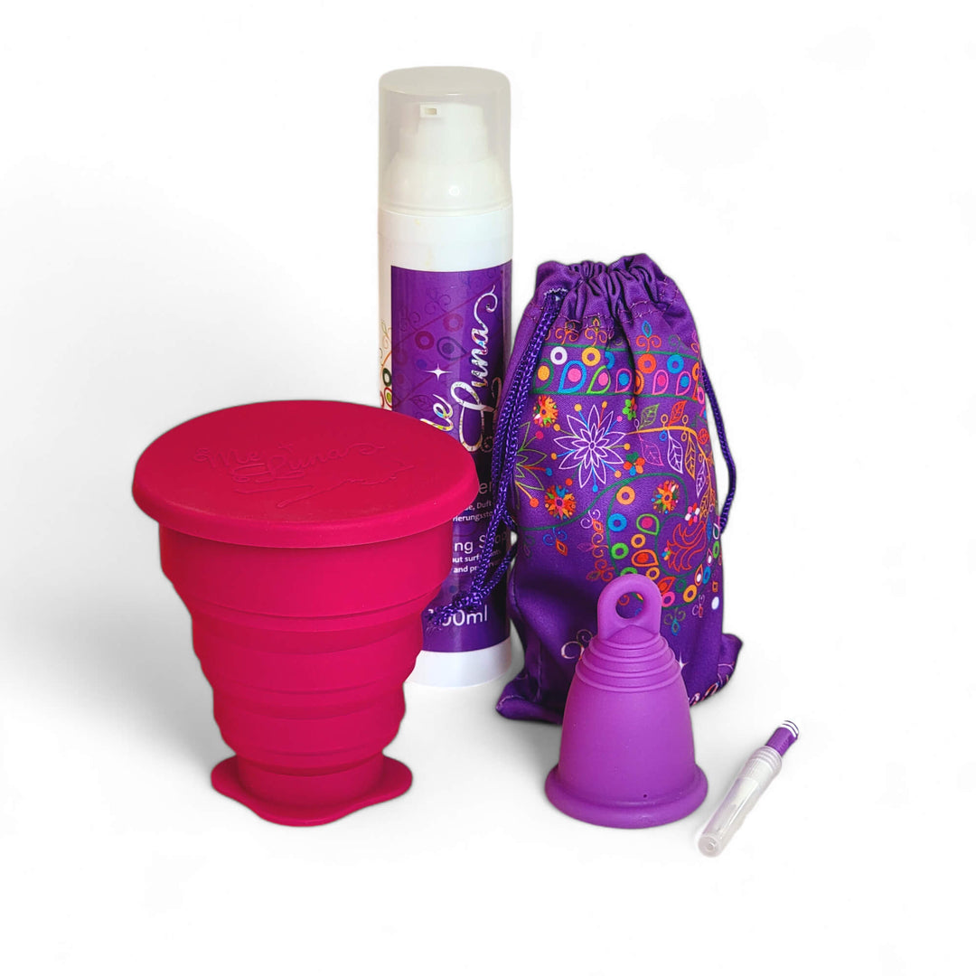 Kit Copa Menstrual PURPLE - Desinfección en Microondas