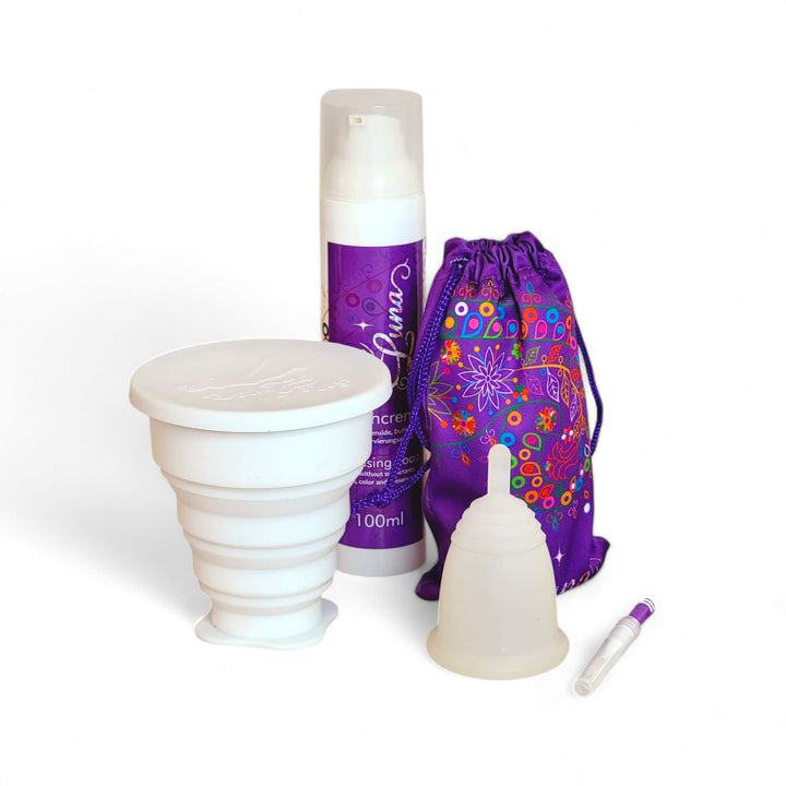 Kit de copa menstrual sin colorantes - Desinfección en microondas