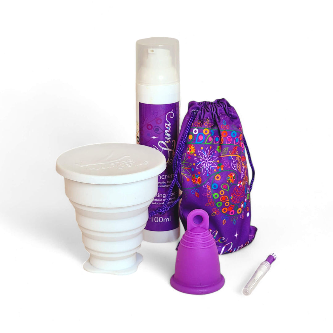 PURPLE Menstrual Cup Kit - Microwave Disinfection