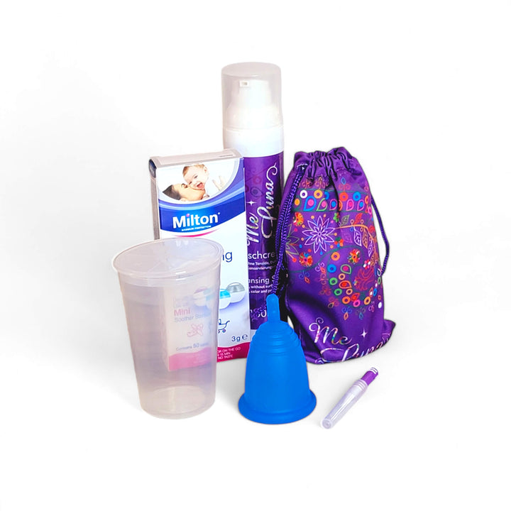 BLUE Menstrual Cup Kit - with Milton Tabs