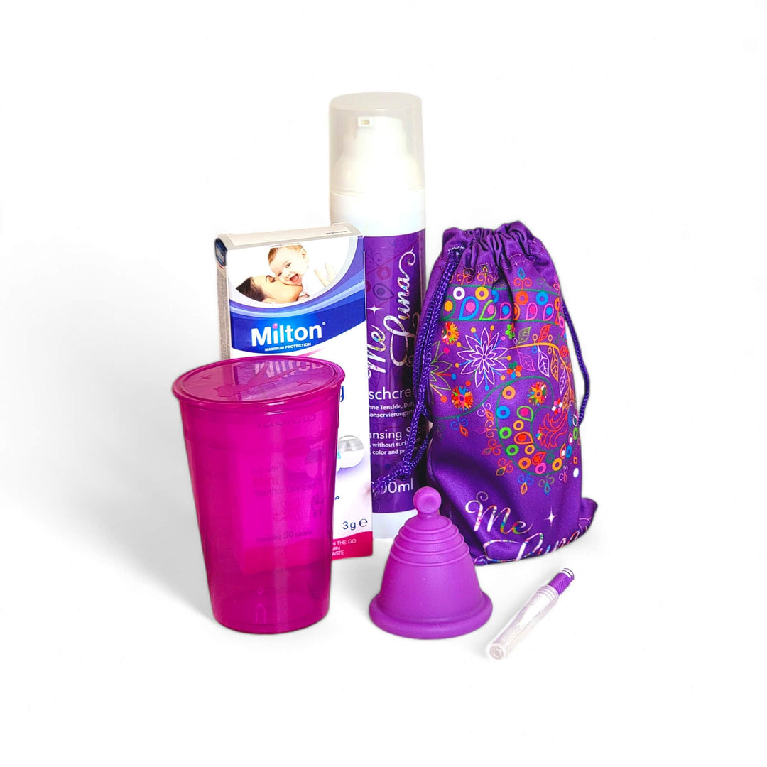 Menstrual cup kit Milton purple purple low cervix