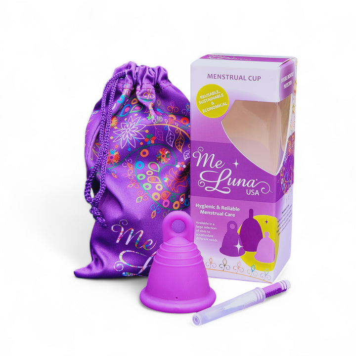 Anillo de Copa Menstrual MeLuna Low Cervix (versión USA/FDA), Shorty, Deportivo