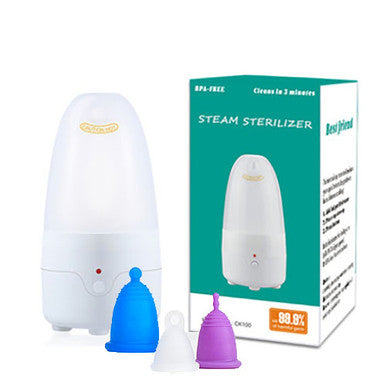 steam device for menstrual cup disinfection
