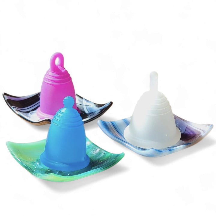 Artisan Glass Menstrual Cup Storage Tray