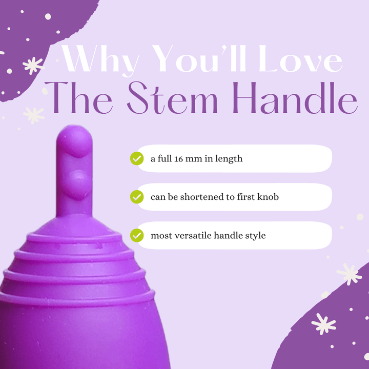 Me Luna Menstrual Cup (USA/FDA version), Stem Handle, Classic