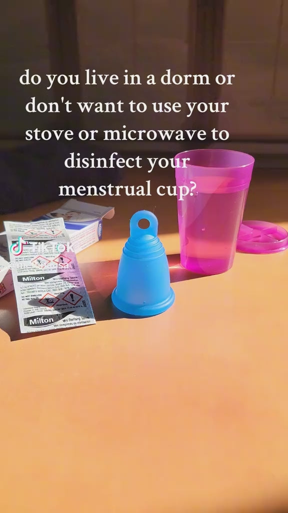 how to use milton tabs for sanitizing menstrual cups