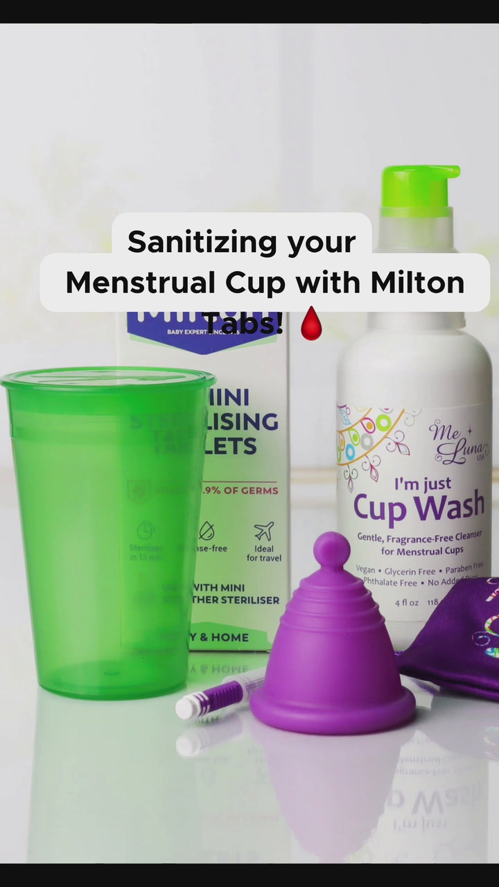 Recipiente desinfectante para copa menstrual y pastillas Milton