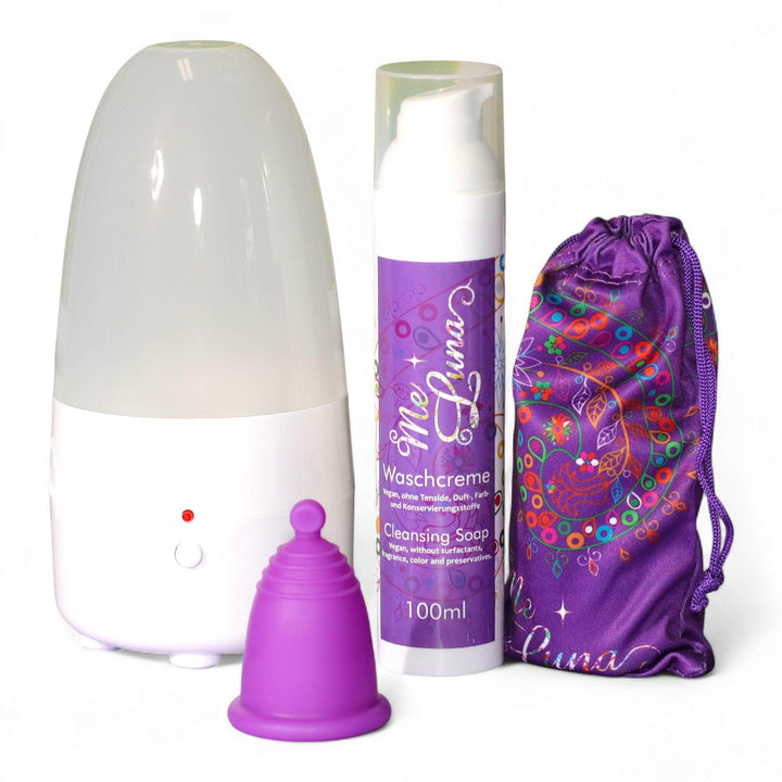 Kit de iniciación a la copa menstrual con vaporizador - Copa PURPURA