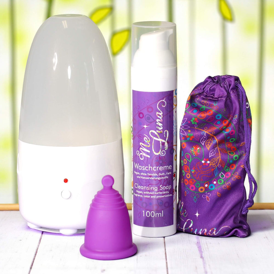 Menstrual Cup Beginner Kit with Steam Sanitizer by MeLuna