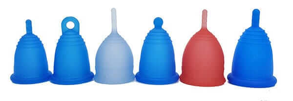 Saalt menstrual cups compared side by side with standard height MeLuna cups